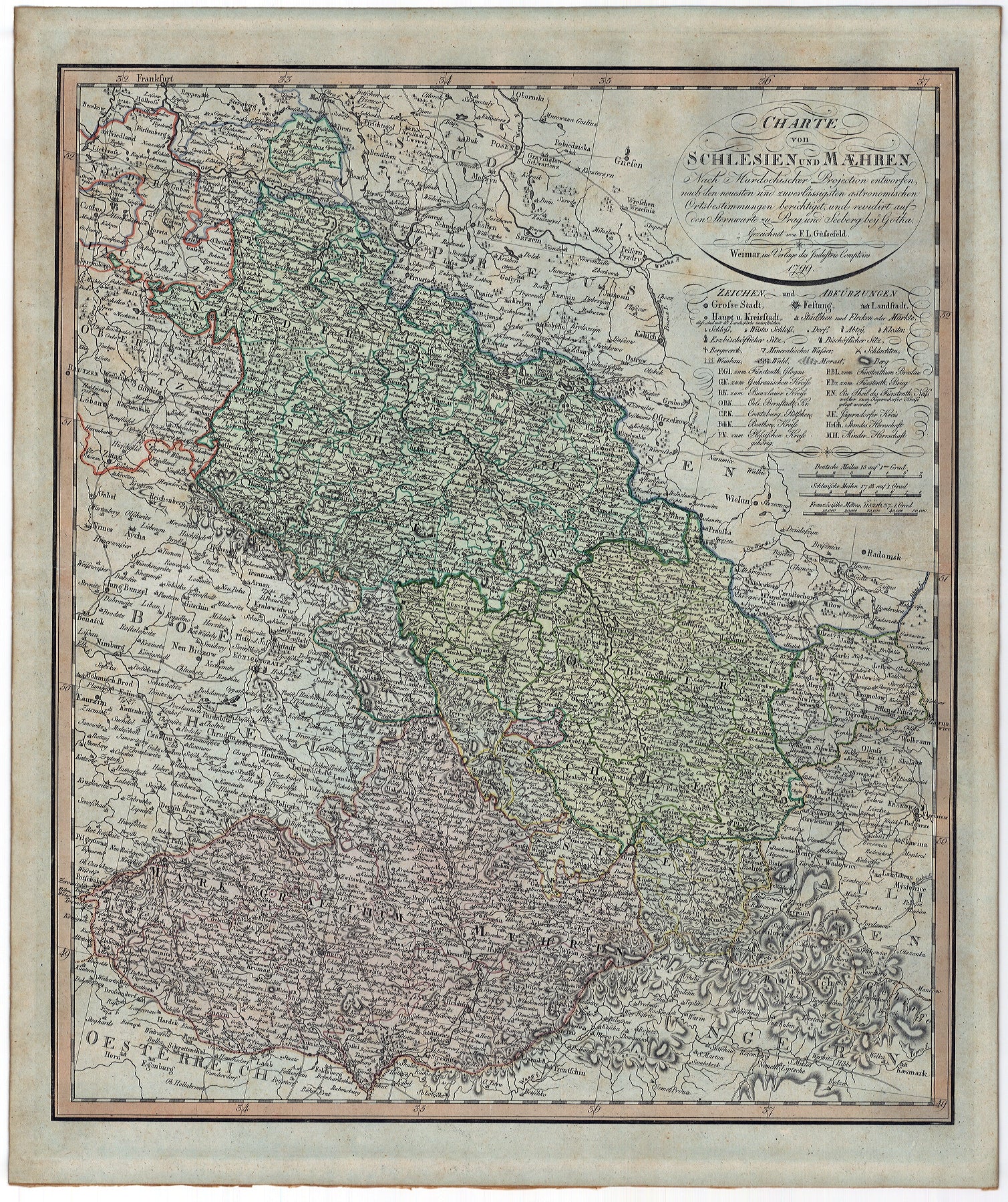 Schlesien im Jahr 1799 von Güssefeld, F. L., Verlag des Industrie Comptoirs, Weimar
