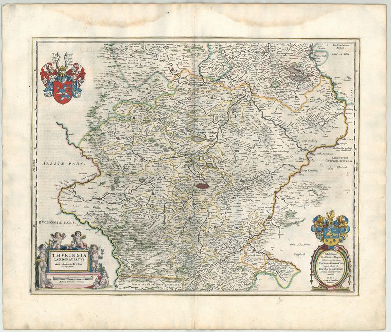 Thüringen nach 1659 von Johannes und Cornelius Blaeu