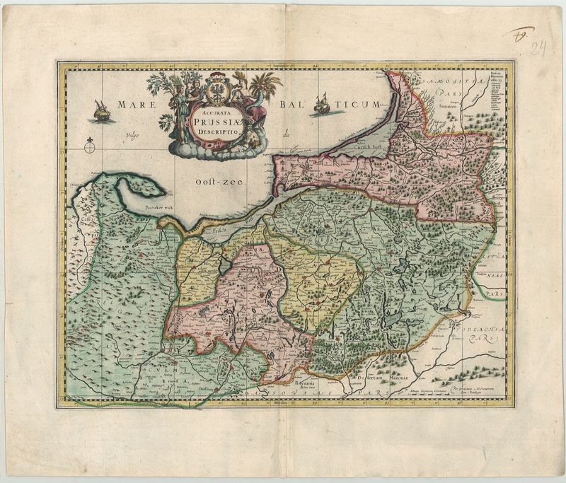 Preussen im Jahr 1595 von Gerard Mercator