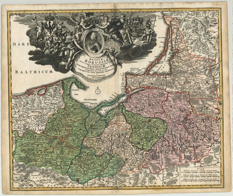 Preussen in der Zeit um 1745 von Johann Baptist Homann