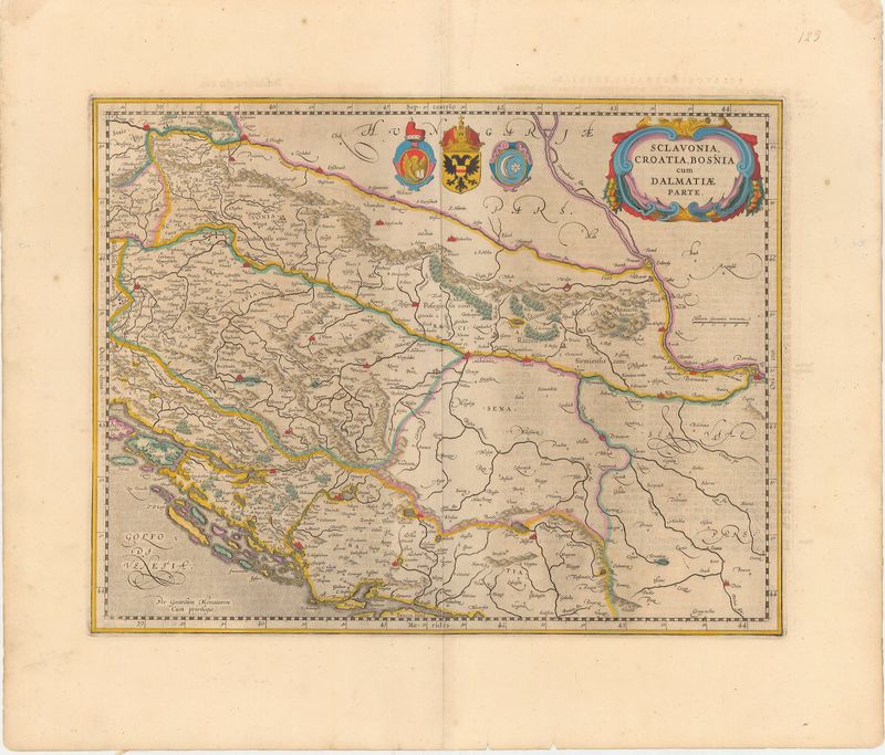 R3213   Hondius, Henricus und Janssonius, Johannes / Mercator, Gerard : Sclavonia, Croatia, Bosnia cum Dalmatiae Parte   1645