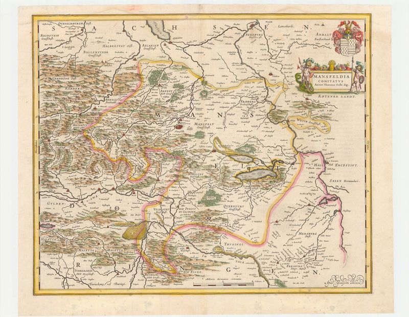 Sachsen-Anhalt im Jahr 1635 von Willem Janszoon Blaeu