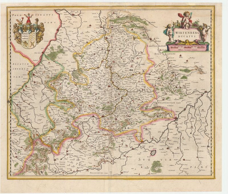 Württemberg im Jahr 1635 von Willem Janszoon Blaeu