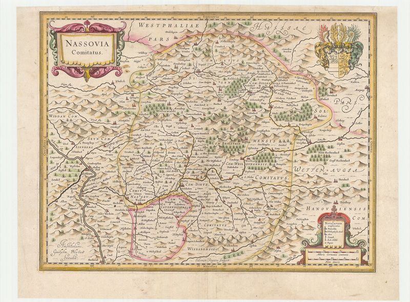 Hessen-Nassau im Jahr 1635 von Willem Janszoon Blaeu