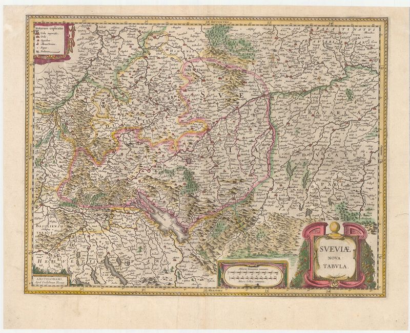 Schwaben im Jahr 1635 von Willem Janszoon Blaeu
