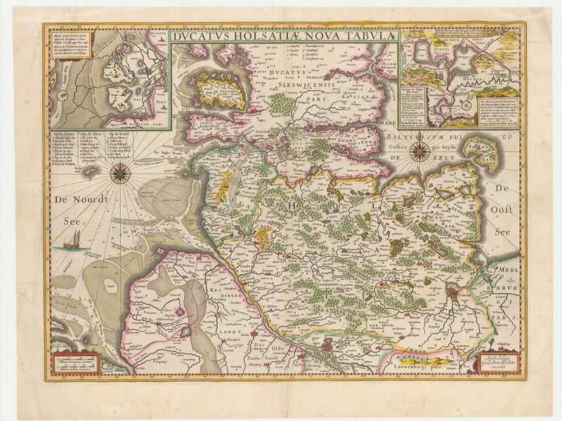 Holstein im Jahr 1635 von Willem Janszoon Blaeu