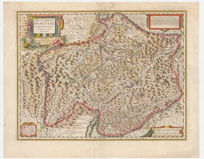 Schweiz im Jahr 1635 von Willem Janszoon Blaeu