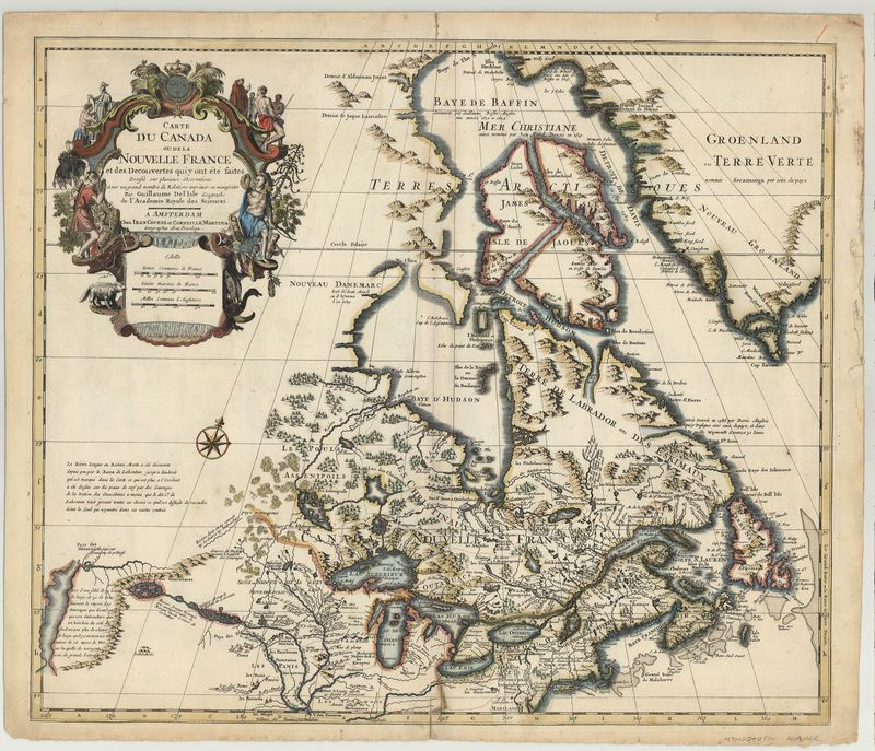 Kanada um das Jahr 1730 von Guillaume de L’Isle