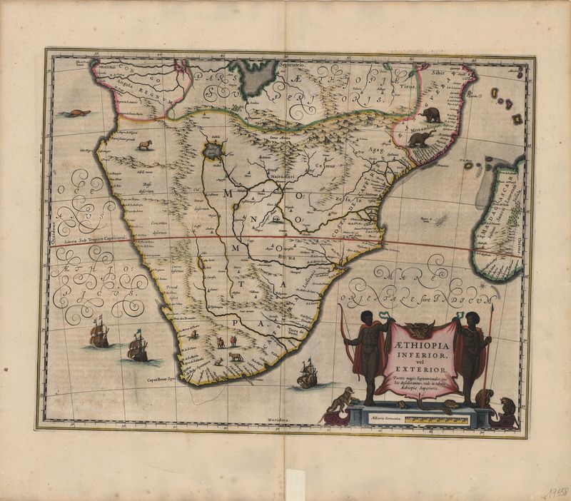 Südafrika im Jahr 1658 von Johannes Janssonius