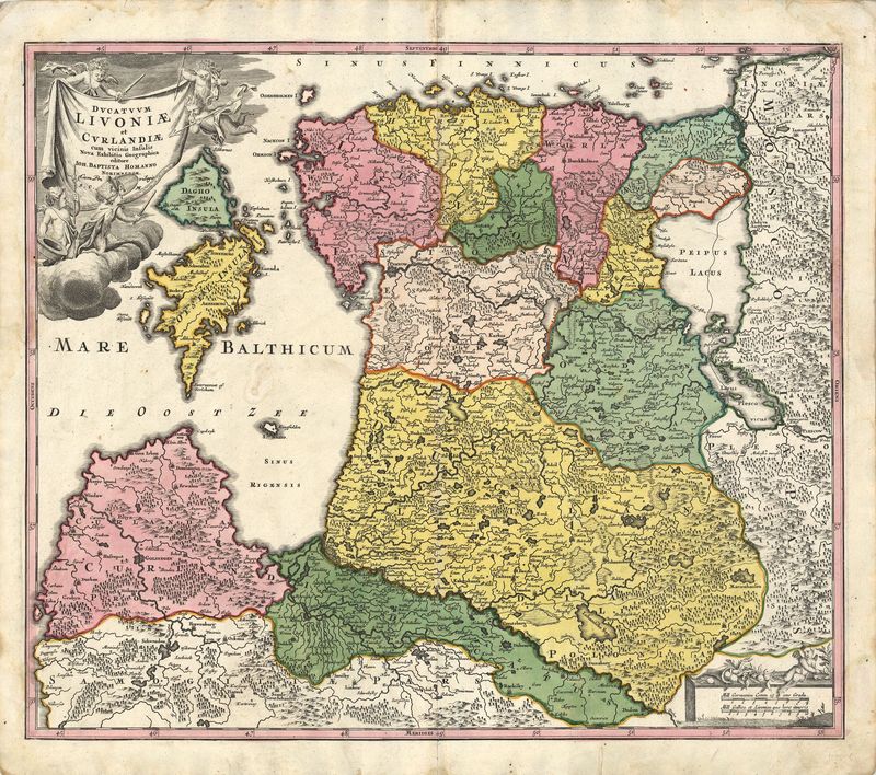 Baltikum um das Jahr 1720 von Johann Baptist Homann