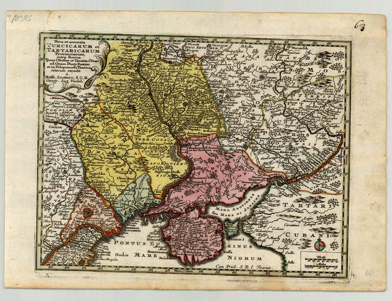 Ukraine im Jahr 1744 von Matthias Seutter