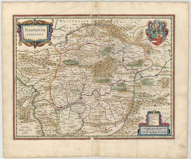 R3377   Hondius, Henricus: Nassovia Comitatus   1636