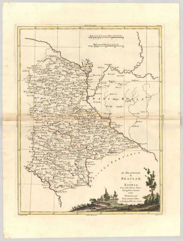 3391   Zatta, Antonio: Li Palatinati di Braclaw, e Kiowia. Tratta dall' Atlante Polacco del Sigr. Rizzi Zanoni.  1782