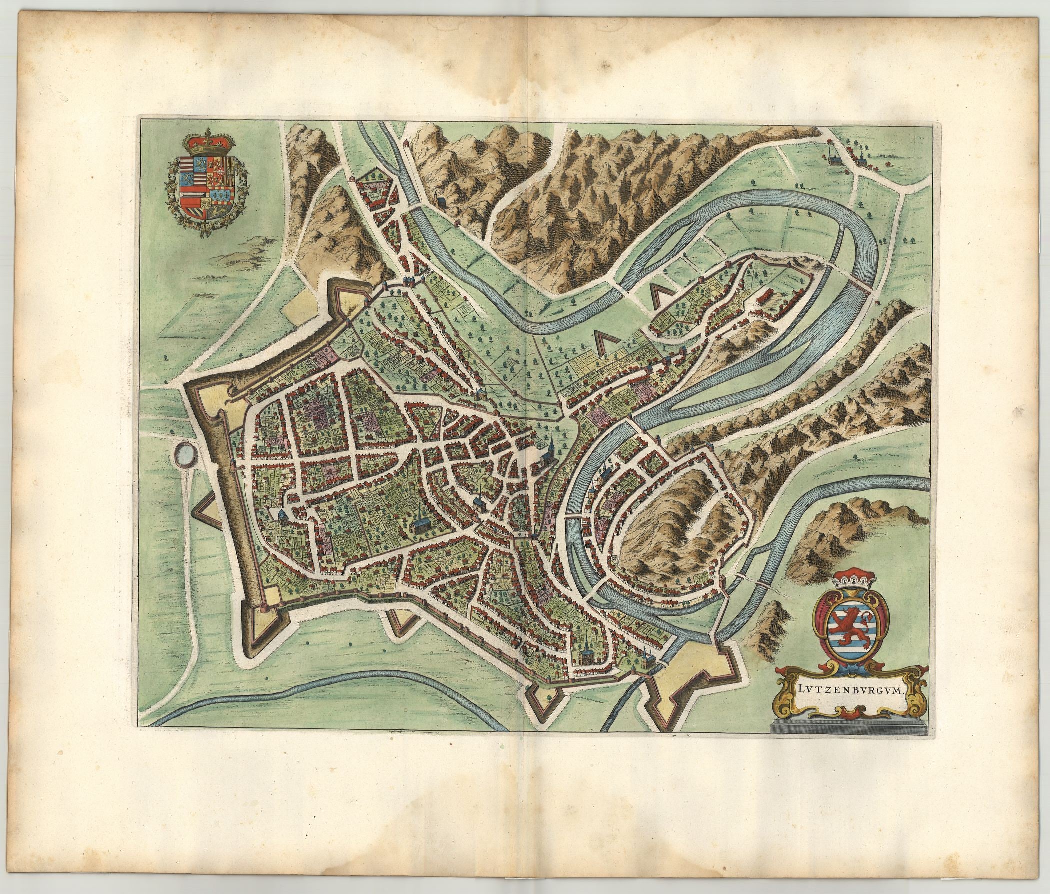 R3408  Blaeu, Joan: Lutzenburgum 1649