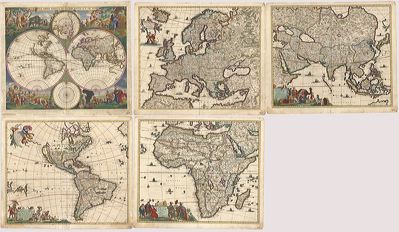Die Welt um das Jahr 1670 von Frederik de Wit