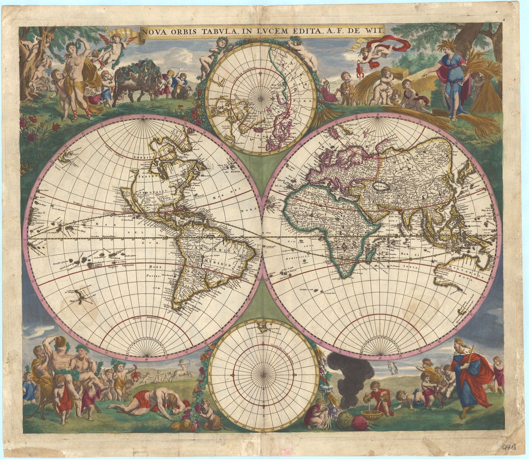 Die Welt um das Jahr 1670 von Frederik de Wit