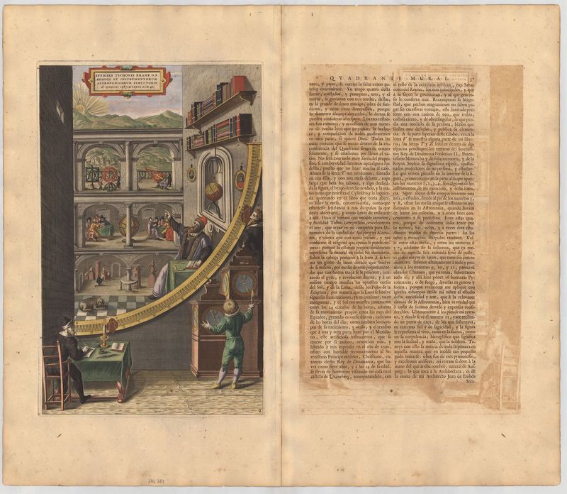 R3420  Effigies Tychonis Brahe O.F. Aedificii et Instrumentorum Astronomicorum Structuoris.