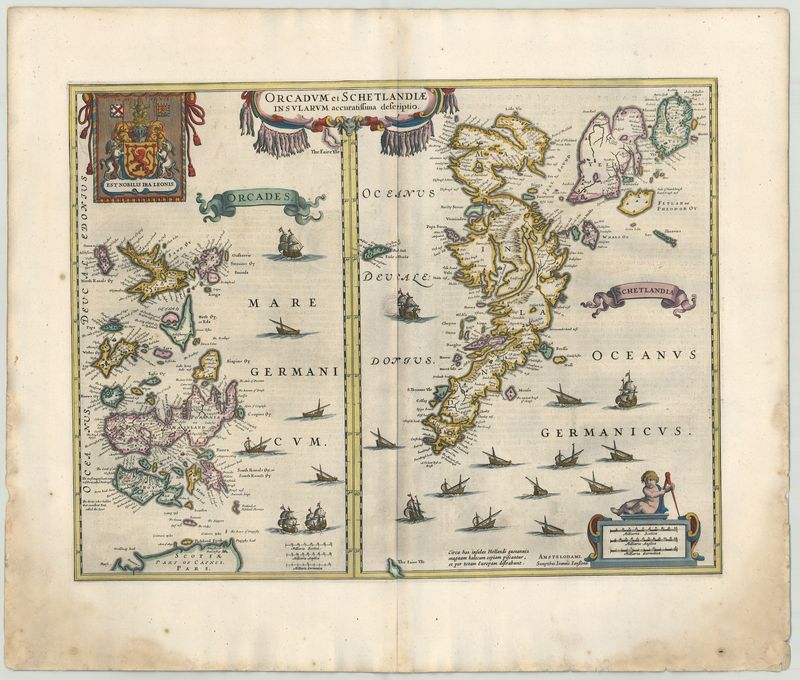 Großbritannien / Orkney und Shetland Inseln im Jahr 1645 von Johannes Janssonius