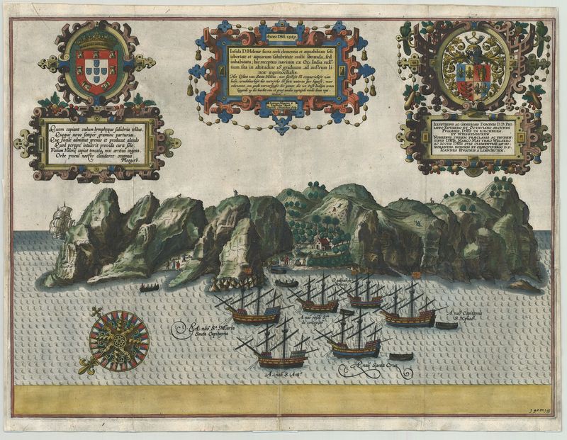 R3452   Linschoten, Jan Huygen van : Insula D. Helena sacra …   1589
