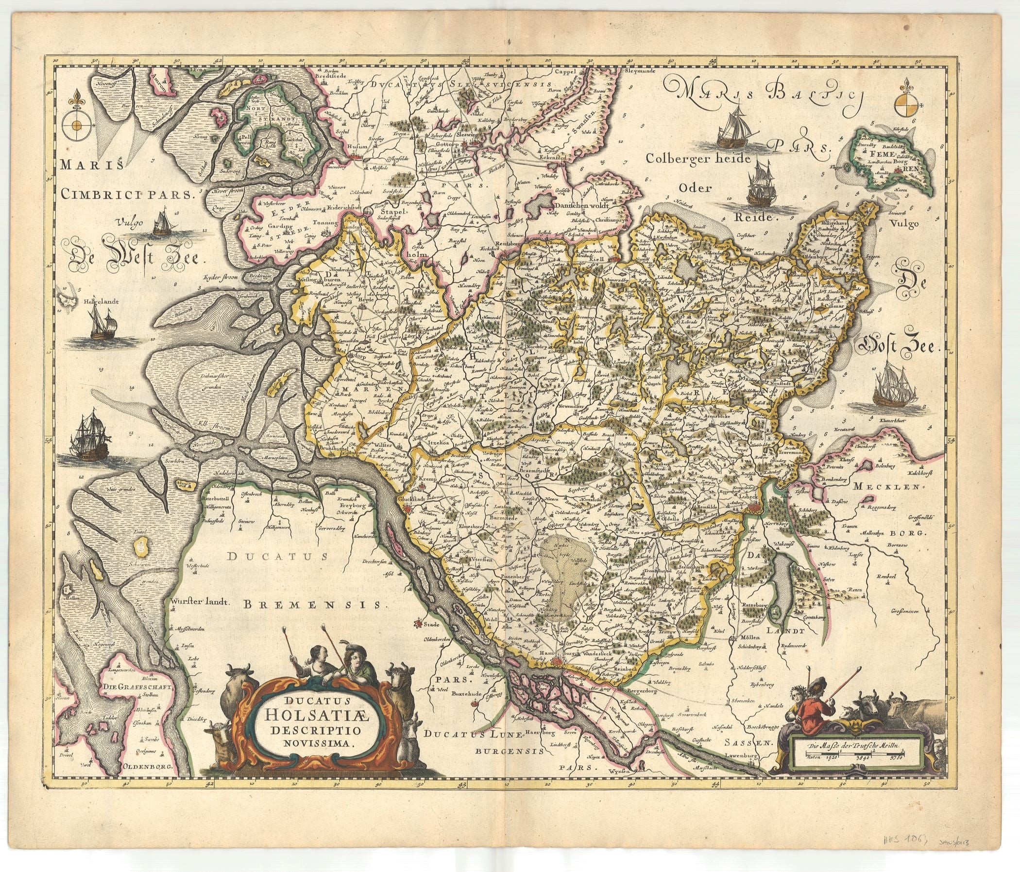 Janssonius, Johannes: Ducatus Holsatiae Descriptio Novissima 1666