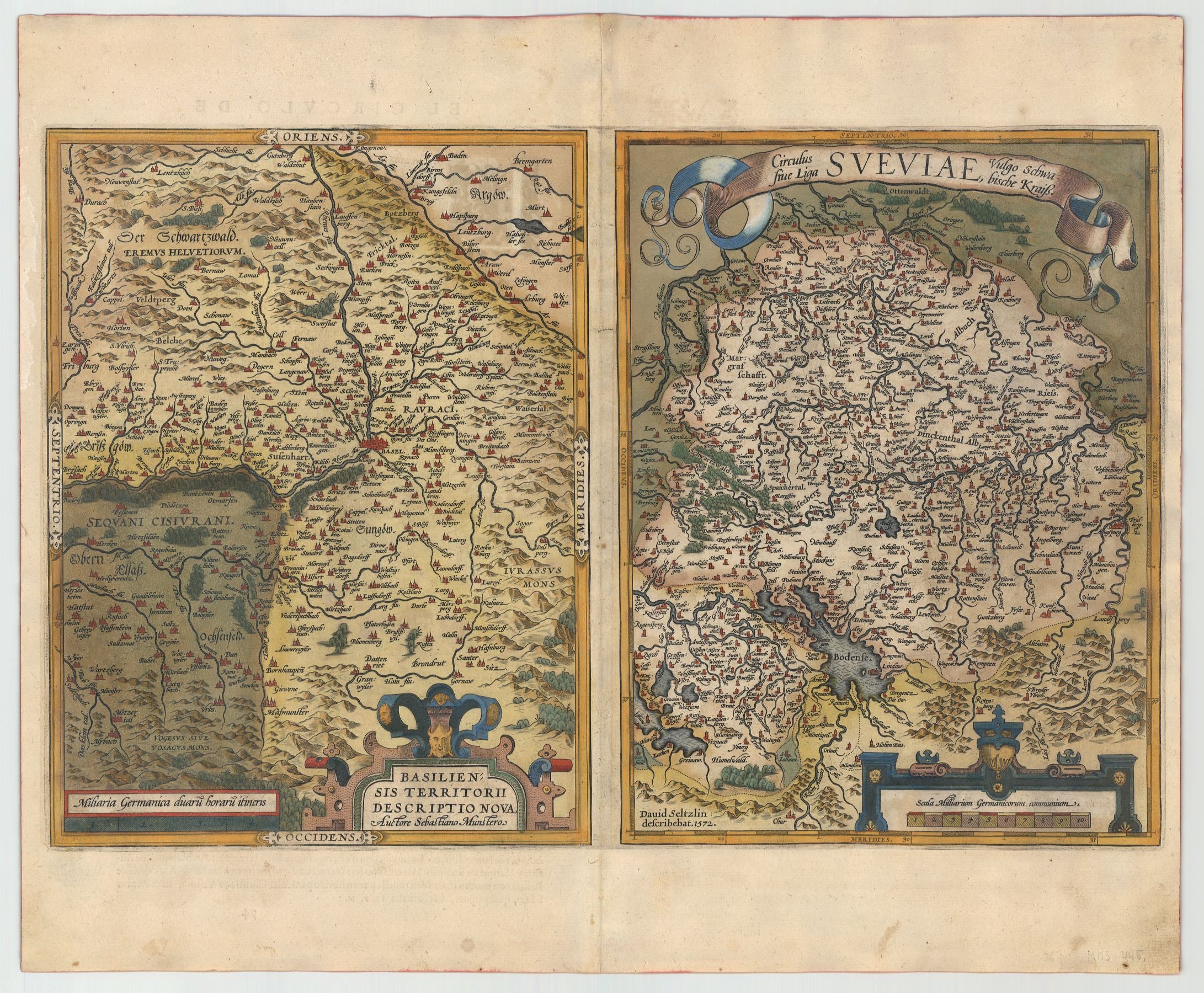 Ortelius, Abraham: Circulus sine Liga SVEVIAE, vulgo Schwabische Kraiß 1572