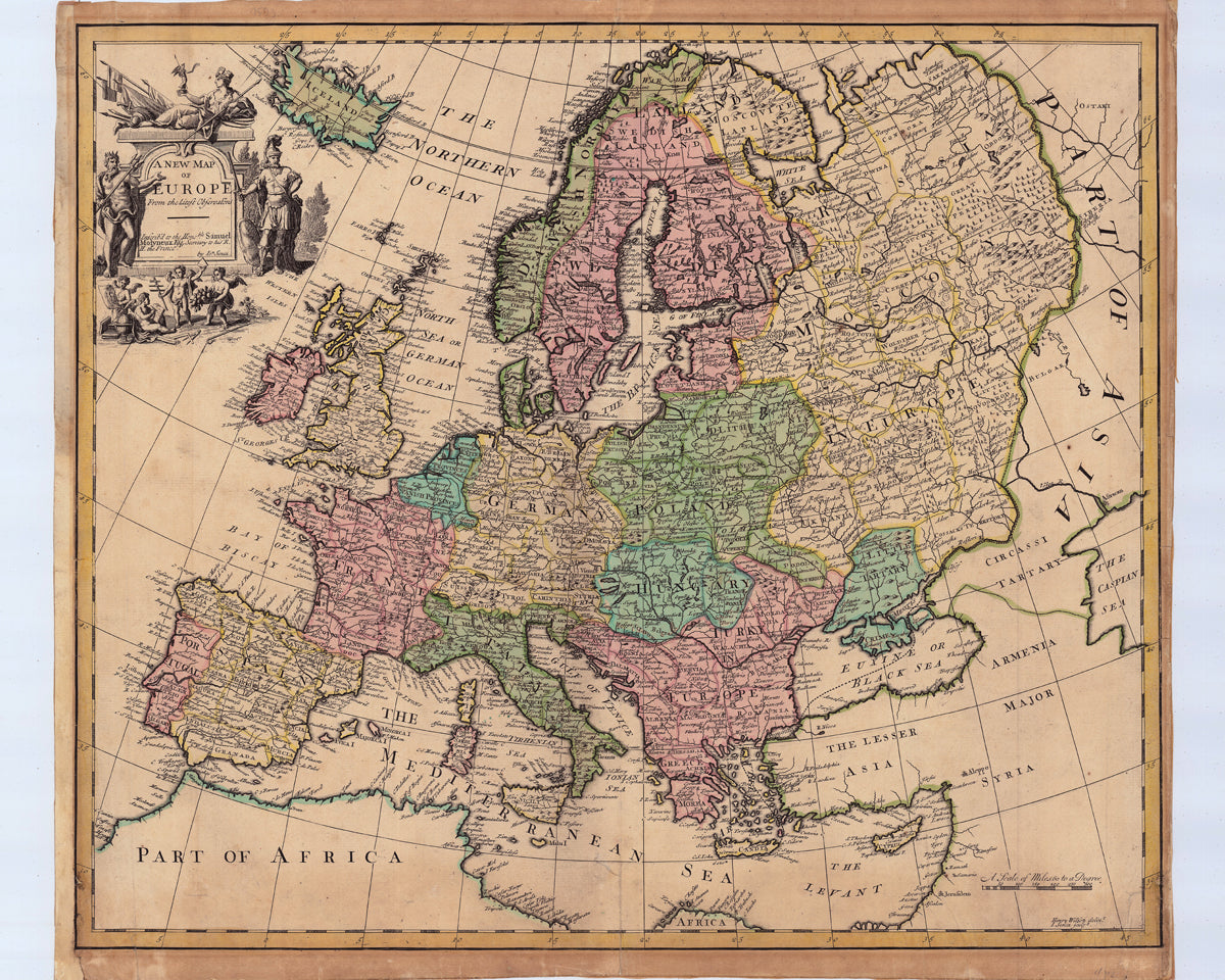 Senex, John: A New Map of Europe From the latest Observations 1721