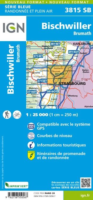 Elsass 1:25.000 - Topographische Karte Frankreich