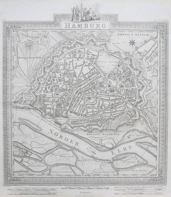 Hamburg im Jahr 1803 von  C. Lorenz B. Mirbeck, Sculps & Benjamin Baker