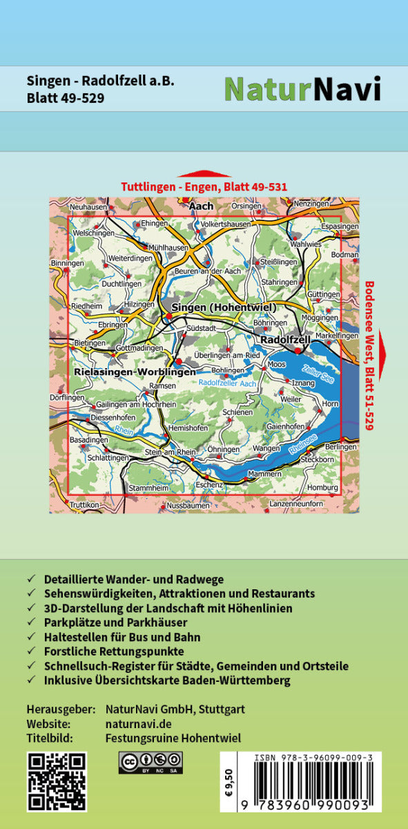 Singen - Radolfzell a.B. - 1.25.000 NaturNavi Wanderkarte