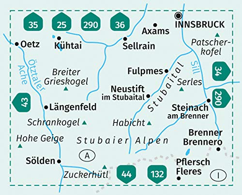 83 Stubaier Alpen 1:50.000 - Kompass Wanderkarte