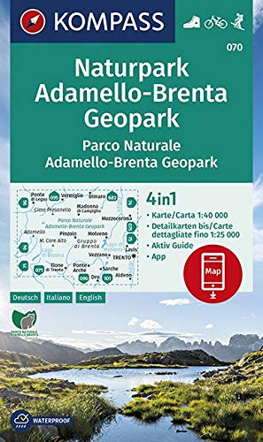 070 Naturpark Adamello-Brenta Geopark 1:40.000 - Kompass Wanderkarte