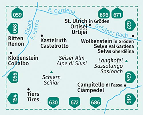 067 Seiser Alm - Kompass Wanderkarte