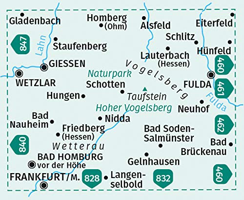 846 Vogelsberg, Nördliche Wetterau 1:50.000 - Kompass Wanderkarte