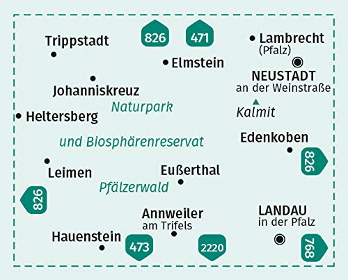 472 Pfälzerwald Mitte 1:25.000 - Kompass Karten