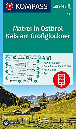 46 Matrei in Osttirol, Kals am Großglockner 1:50.000 - Kompass Wanderkarte