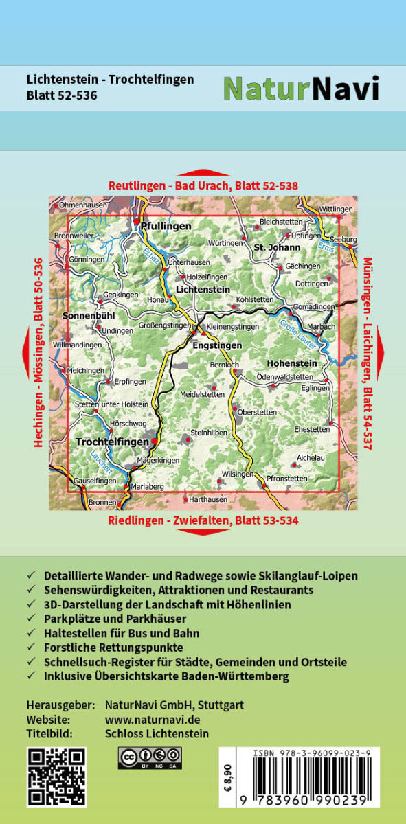 Lichtenstein - Trochtelfingen - 1:25.000 NaturNavi Wanderkarte