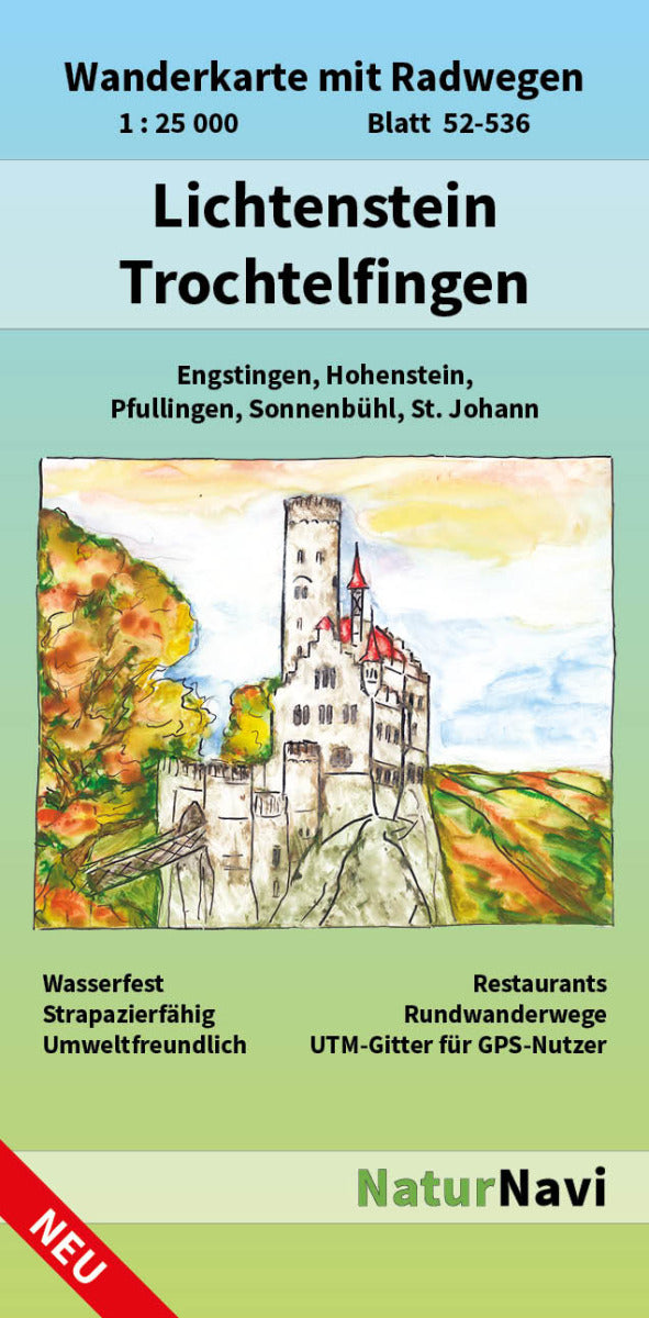 Lichtenstein - Trochtelfingen - 1:25.000 NaturNavi Wanderkarte