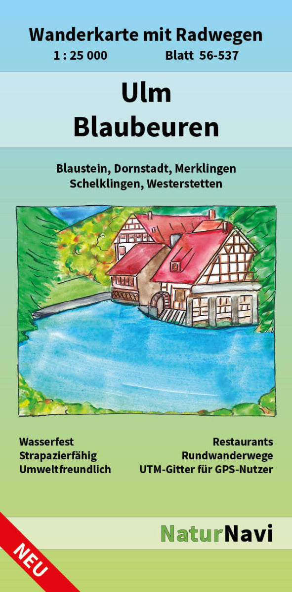 Ulm - Blaubeuren - 1:25.000 NaturNavi Wanderkarte
