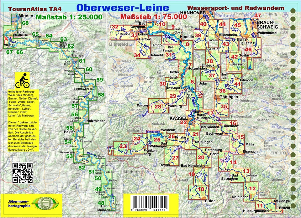 TourenAtlas TA4 - Wasserwandern Oberweser-Leine