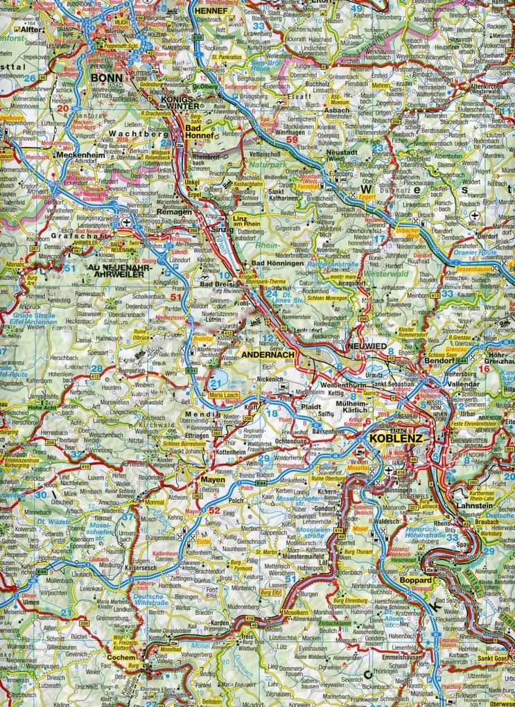 Rheinland-Pfalz und Saarland 1:250.000 - ADAC Bundesländerkarte