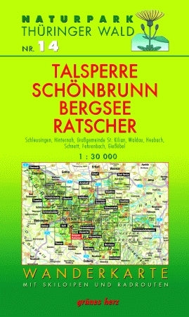 Wanderkarte Talsperre Schönbrunn, Bergsee Ratscher - 1:30.000