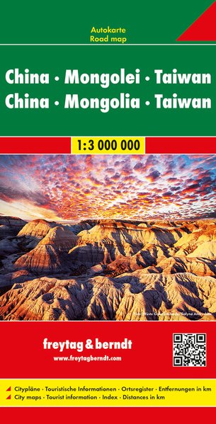 China - Mongolei - Taiwan, Autokarte 1:3.000.000