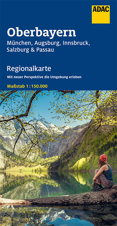 Oberbayern, München, Augsburg, Innsbruck, Salzburg, Passau 1:150.000 - ADAC Regionalkarte
