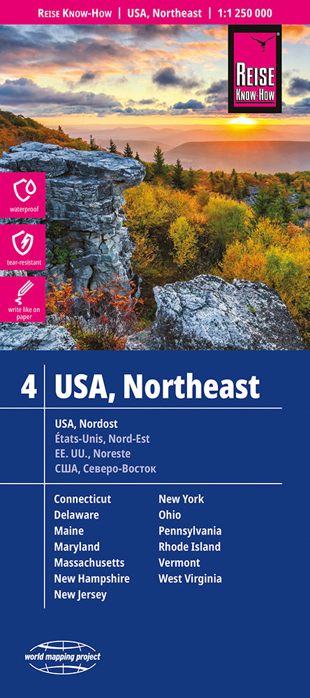 USA 4, Nordost 1:1,25 Mio. - Reise Know How