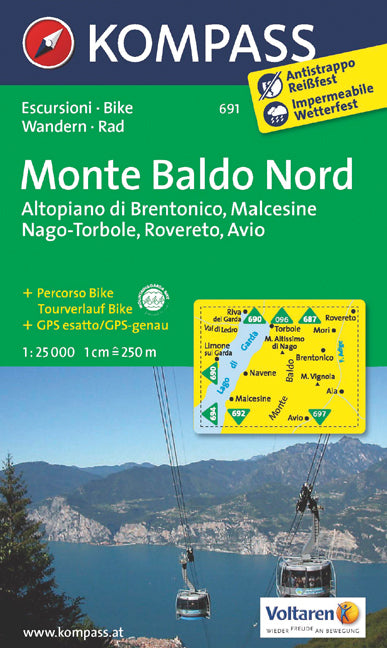 691 Monte Baldo Nord - Kompass Wanderkarte