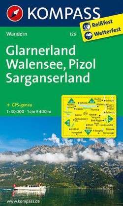 126 Glarnerland - Walensee - Kompass Wanderkarte