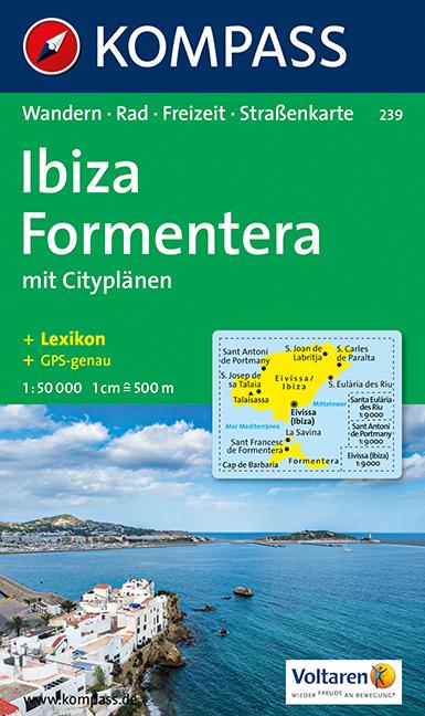 239 Ibiza-Formentera - Kompass Wanderkarte