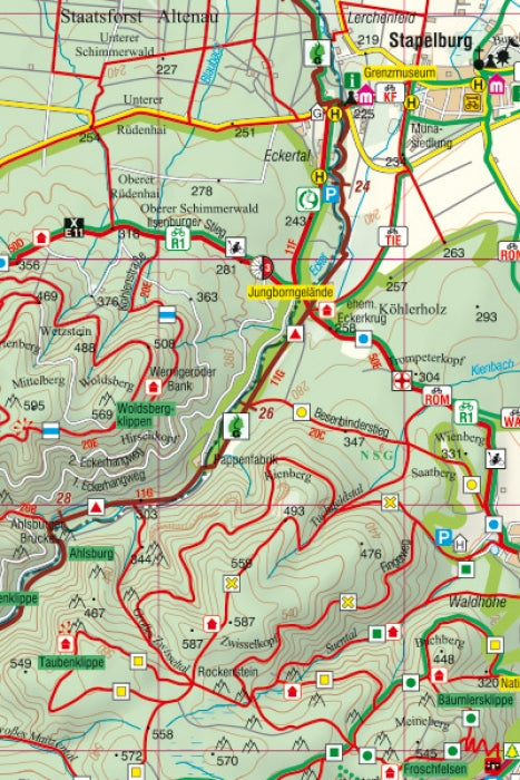 Harzer Grenzweg 1:40.000 - Wanderkarte