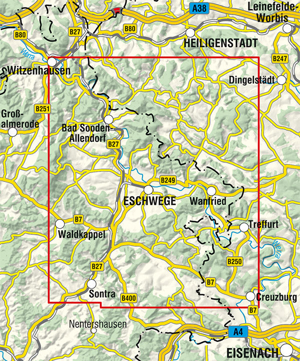 Eschwege 1:33.000 - Rad- und Wanderkarte