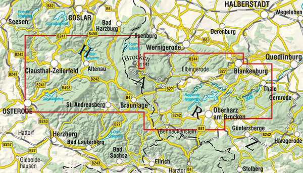 Harzer-Hexen-Stieg 1:30.000 - Wanderkarte